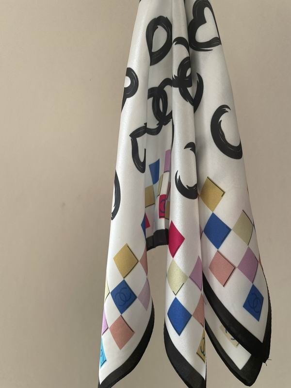Chanel silk scarf 50X50cm E01 (5)